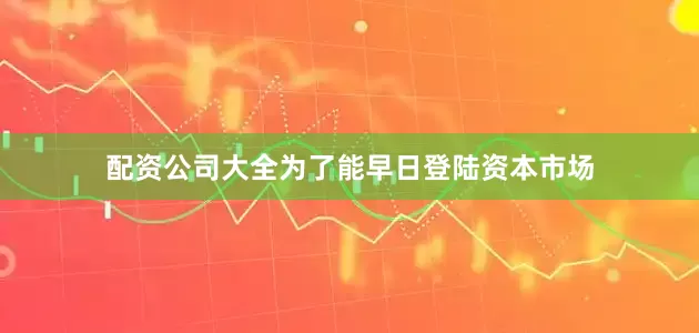配资公司大全为了能早日登陆资本市场